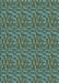 Patterned Mint Green Rug, pat2158lblu