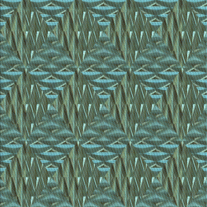 Patterned Mint Green Rug, pat2158lblu