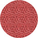 Square Patterned Red Rug, pat2158rd