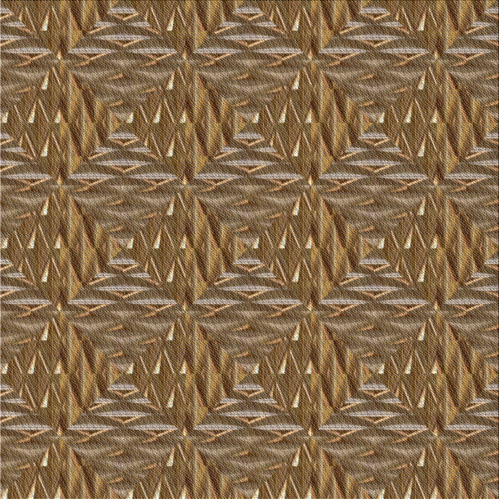 Square Patterned Brown Novelty Rug, pat2158