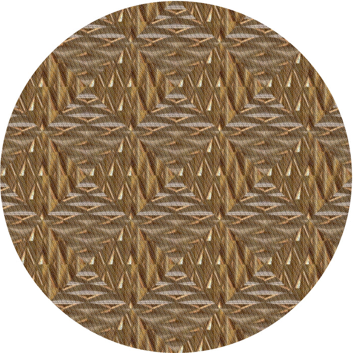 Square Machine Washable Transitional Peru Brown Rug, wshpat2158