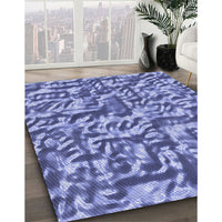 Patterned Denim Blue Rug, pat2159blu