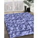 Patterned Denim Blue Rug in Family Room, pat2159blu