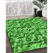 Patterned Green Rug in Family Room, pat2159grn