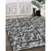 Patterned Dark Gray Rug in Family Room, pat2159gry