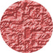 Square Patterned Red Rug, pat2159rd