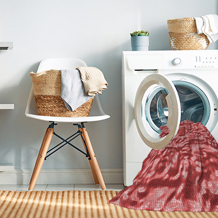 Machine Washable Transitional Red Rug in a Washing Machine, wshpat2159rd