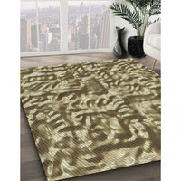 Patterned Reddish Brown Novelty Rug, pat2159