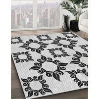 Patterned Off-White Novelty Rug, pat215
