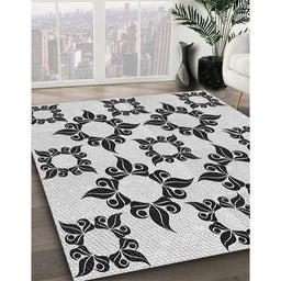 Patterned Off-White Novelty Rug in Family Room, pat215