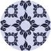 Square Patterned Lavender Blue Rug, pat216blu