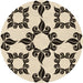 Square Patterned Coffee Brown Rug, pat216brn