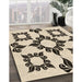 Machine Washable Transitional Coffee Brown Rug in a Family Room, wshpat216brn