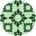 Square Patterned Mint Green Rug, pat216grn