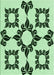 Patterned Mint Green Rug, pat216grn