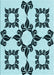 Patterned Electric Blue Rug, pat216lblu