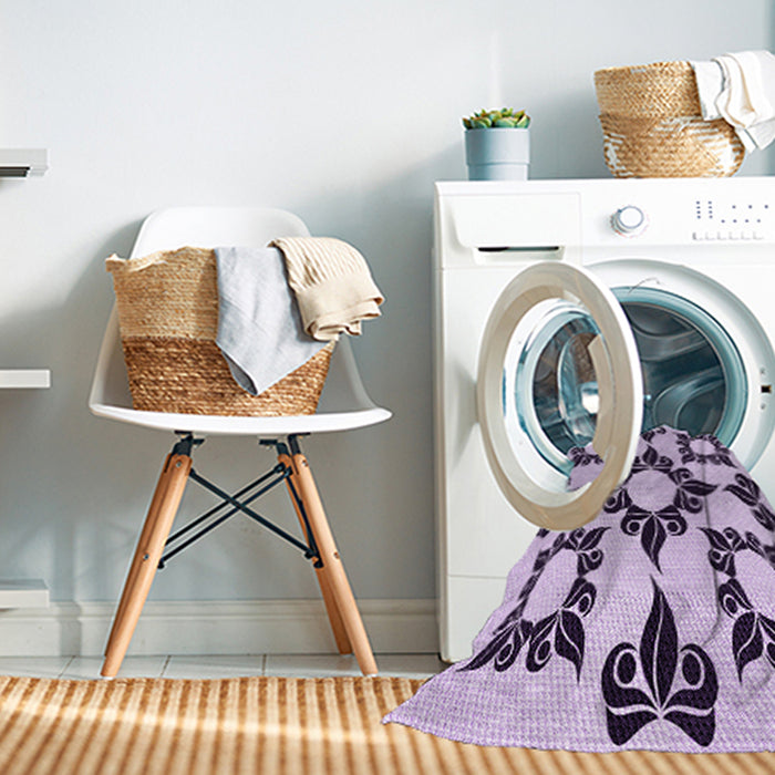Machine Washable Transitional Purple Rug in a Washing Machine, wshpat216pur