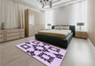 Patterned Purple Rug in a Bedroom, pat216pur