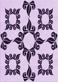 Machine Washable Transitional Purple Rug, wshpat216pur