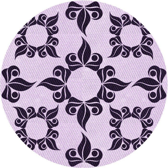 Square Patterned Purple Rug, pat216pur