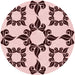 Square Patterned Light Rose Pink Rug, pat216rd