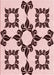 Machine Washable Transitional Light Rose Pink Rug, wshpat216rd