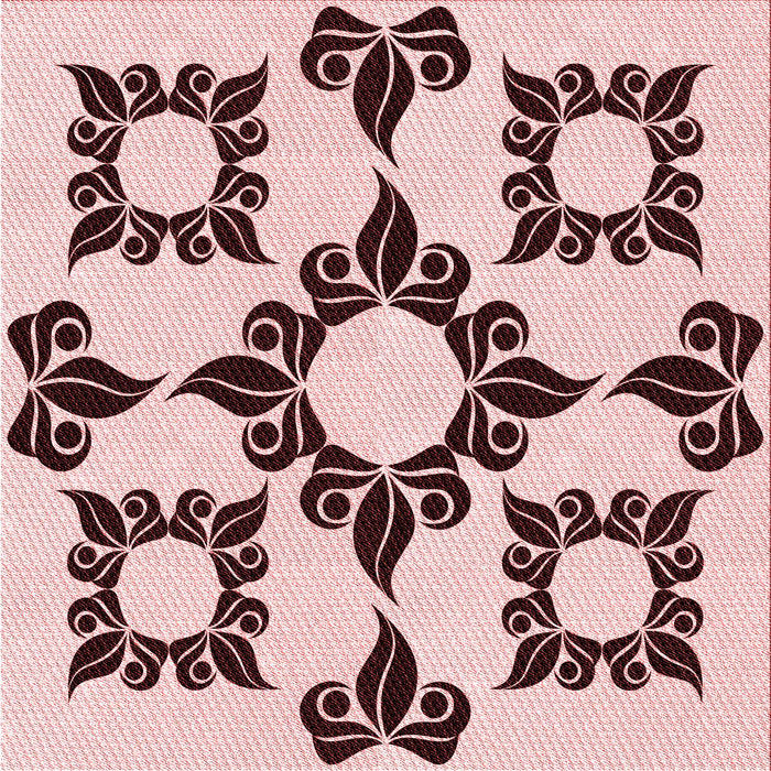 Round Patterned Light Rose Pink Rug, pat216rd