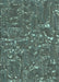 Patterned Cadet Blue Green Rug, pat2160lblu