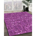 Patterned Medium Violet Red Pink Rug in Family Room, pat2160pur