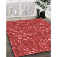 Patterned Red Rug, pat2160rd