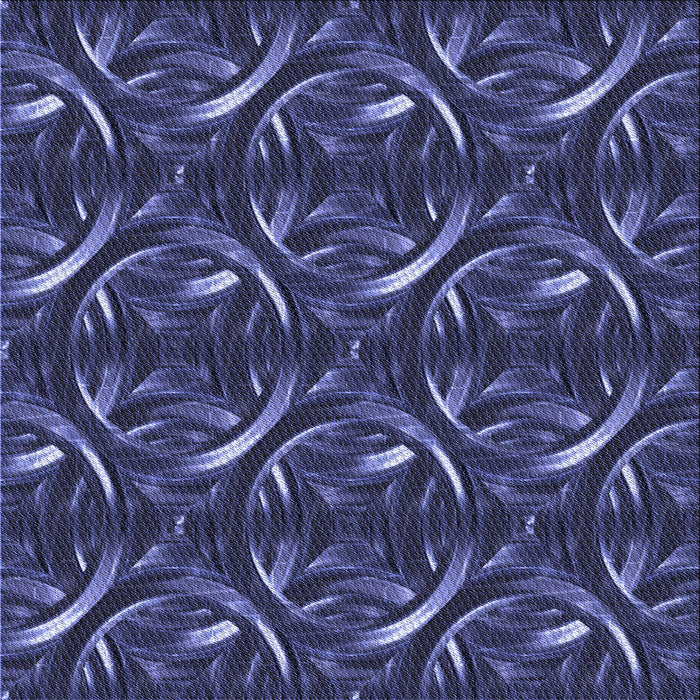 Round Patterned Midnight Blue Rug, pat2161blu