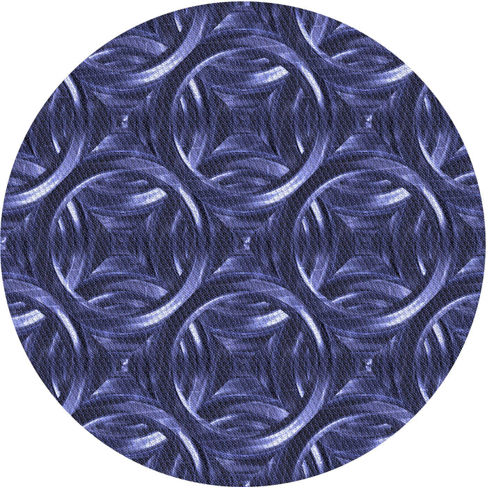 Square Patterned Midnight Blue Rug, pat2161blu