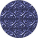 Square Patterned Midnight Blue Rug, pat2161blu