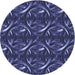 Square Machine Washable Transitional Midnight Blue Rug in a Living Room, wshpat2161blu