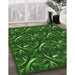 Machine Washable Transitional Deep Emerald Green Rug in a Family Room, wshpat2161grn