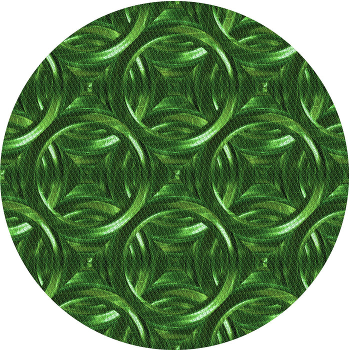 Square Patterned Deep Emerald Green Rug, pat2161grn