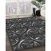 Machine Washable Transitional Charcoal Black Rug in a Family Room, wshpat2161gry