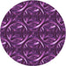 Square Machine Washable Transitional Plum Velvet Purple Rug in a Living Room, wshpat2161pur