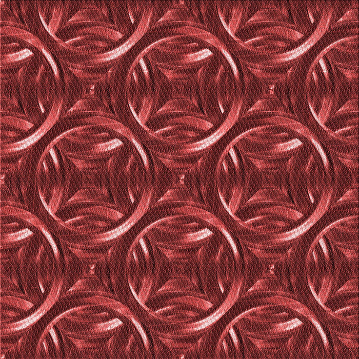 Round Patterned Red Rug, pat2161rd