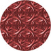 Square Machine Washable Transitional Red Rug in a Living Room, wshpat2161rd