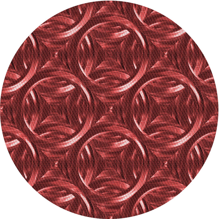 Square Patterned Red Rug, pat2161rd