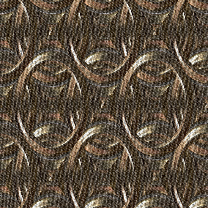 Patterned Dark Almond Brown Novelty Rug, pat2161