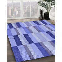 Patterned Sky Blue Rug, pat2162blu