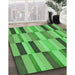 Machine Washable Transitional Forest Green Rug in a Family Room, wshpat2162grn