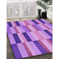 Patterned Violet Purple Rug, pat2162pur