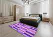 Patterned Violet Purple Rug in a Bedroom, pat2162pur