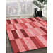 Machine Washable Transitional Red Rug in a Family Room, wshpat2162rd