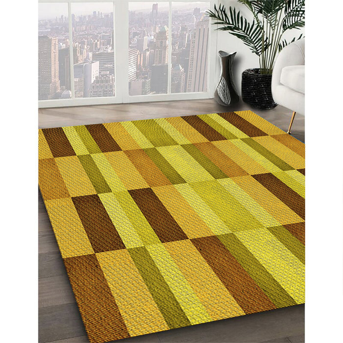 Patterned Dark Bisque Brown Rug in Family Room, pat2162yw