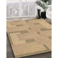 Patterned Yellow Orange Rug, pat2163brn