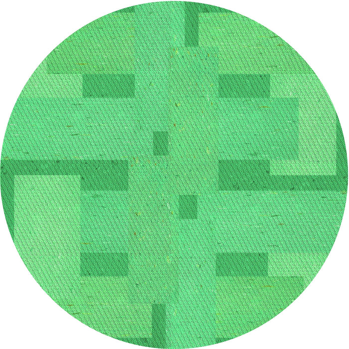 Square Patterned Neon Green Rug, pat2163grn